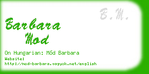 barbara mod business card