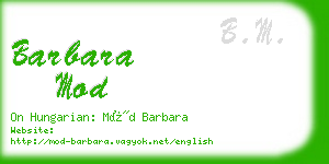 barbara mod business card